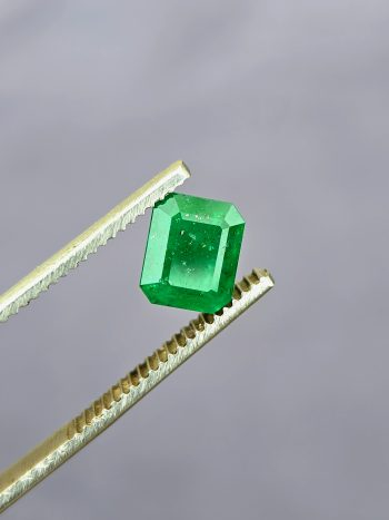 Natural Green Emerald 1.89 ct Emerald Cut Stone from Swat Pakistan