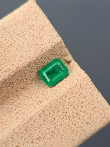 Natural 0.58 ct Transparent Green Emerald Cut from Swat Pakistan – Included Clarity, Untreated