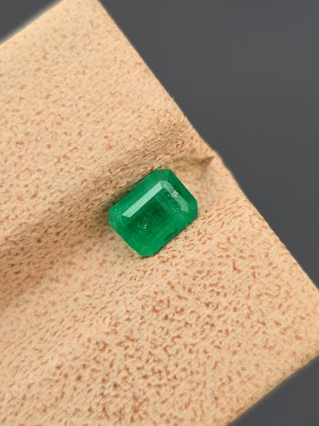 Natural 0.58 ct Transparent Green Emerald Cut from Swat Pakistan – Included Clarity, Untreated