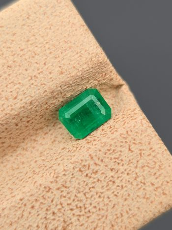 Natural 0.58 ct Transparent Green Emerald Cut from Swat Pakistan – Included Clarity, Untreated
