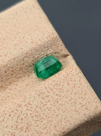 Natural 0.58 ct Transparent Green Emerald Cut from Swat Pakistan – Included Clarity, Untreated