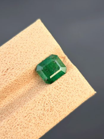 Natural 1.75 ct Green Emerald Emerald Cut from Swat Pakistan – Semi-Transparent