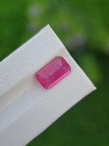 Natural pink rubellite cushion cut tourmaline 3.53 ct from Afghanistan