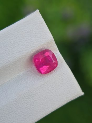 Natural pink rubellite cushion cut tourmaline 1.70 ct from Afghanistan