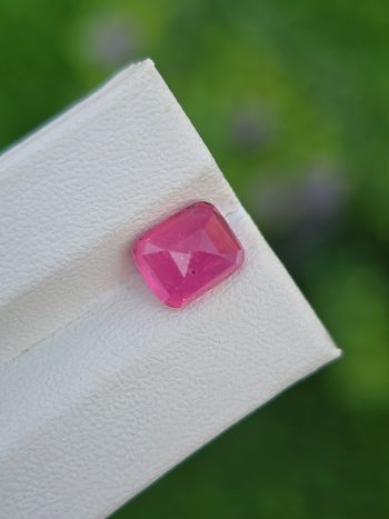 Natural pink rubellite cushion cut tourmaline 2.04 ct from Afghanistan