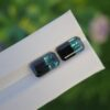Blue-Black Bicolor Tourmaline Pair (Emerald Cut) from Afghanistan – 3.16 ct & 2.69 ct