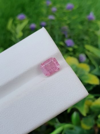 Pink spinel stone from Tajikistan