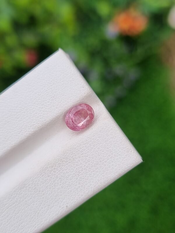 Pink spinel stone from Tajikistan oval shape natural