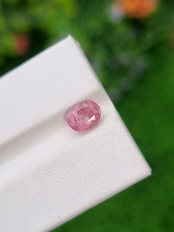Pink spinel stone from Tajikistan oval shape natural