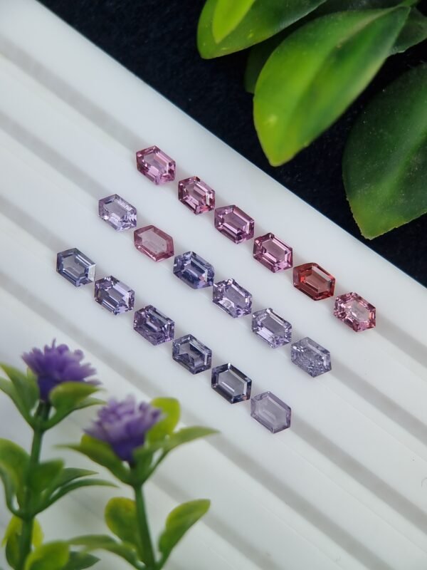 Spinel Stone Lot Calibrated Pink Purple Violet Colors From Badakhshan Afghanistan 8.28 ct