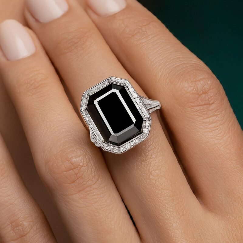 Black Diamond Statement Ring