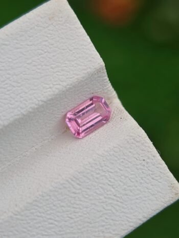 Natural Pink Spinel 0.53 ct Emerald Cut Gemstone from Tajikistan