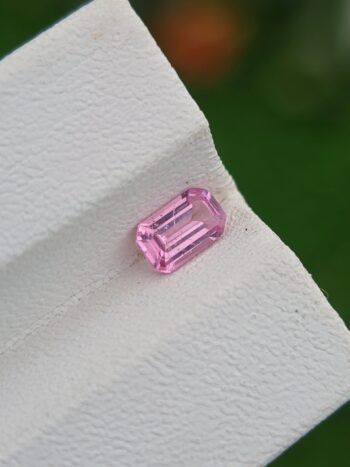 Natural Pink Spinel 0.53 ct Emerald Cut Gemstone from Tajikistan