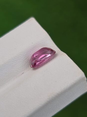 Natural 1.70 ct purplish pink spinel cushion cut gemstone from Afghanistan, untreated with moderate inclusions